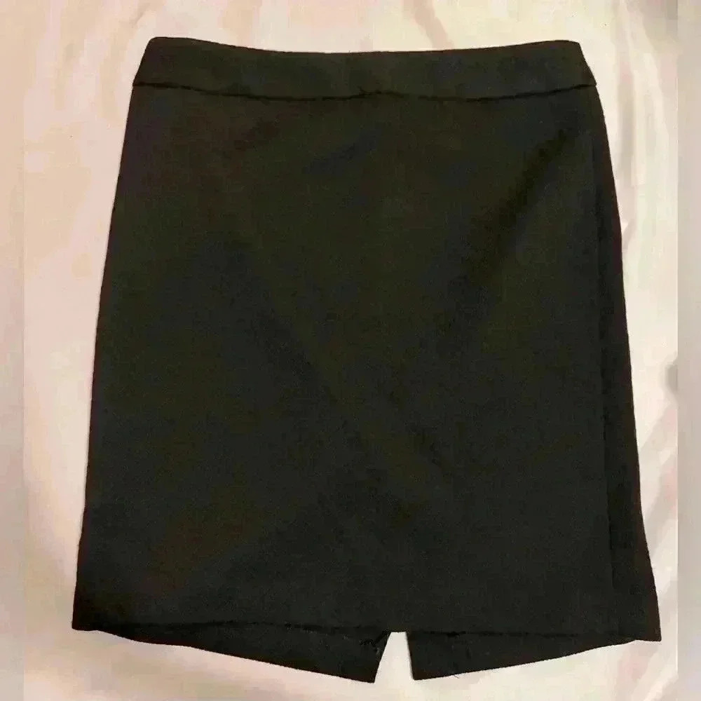 Banana Republic Black Textured Pencil Skirt